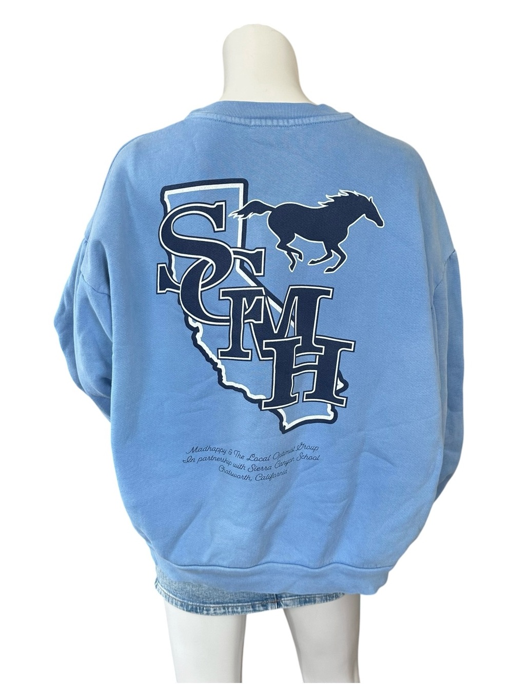 Rare Madhappy x Sierra Canyon School California Blue Crewneck Sweatshirt Large